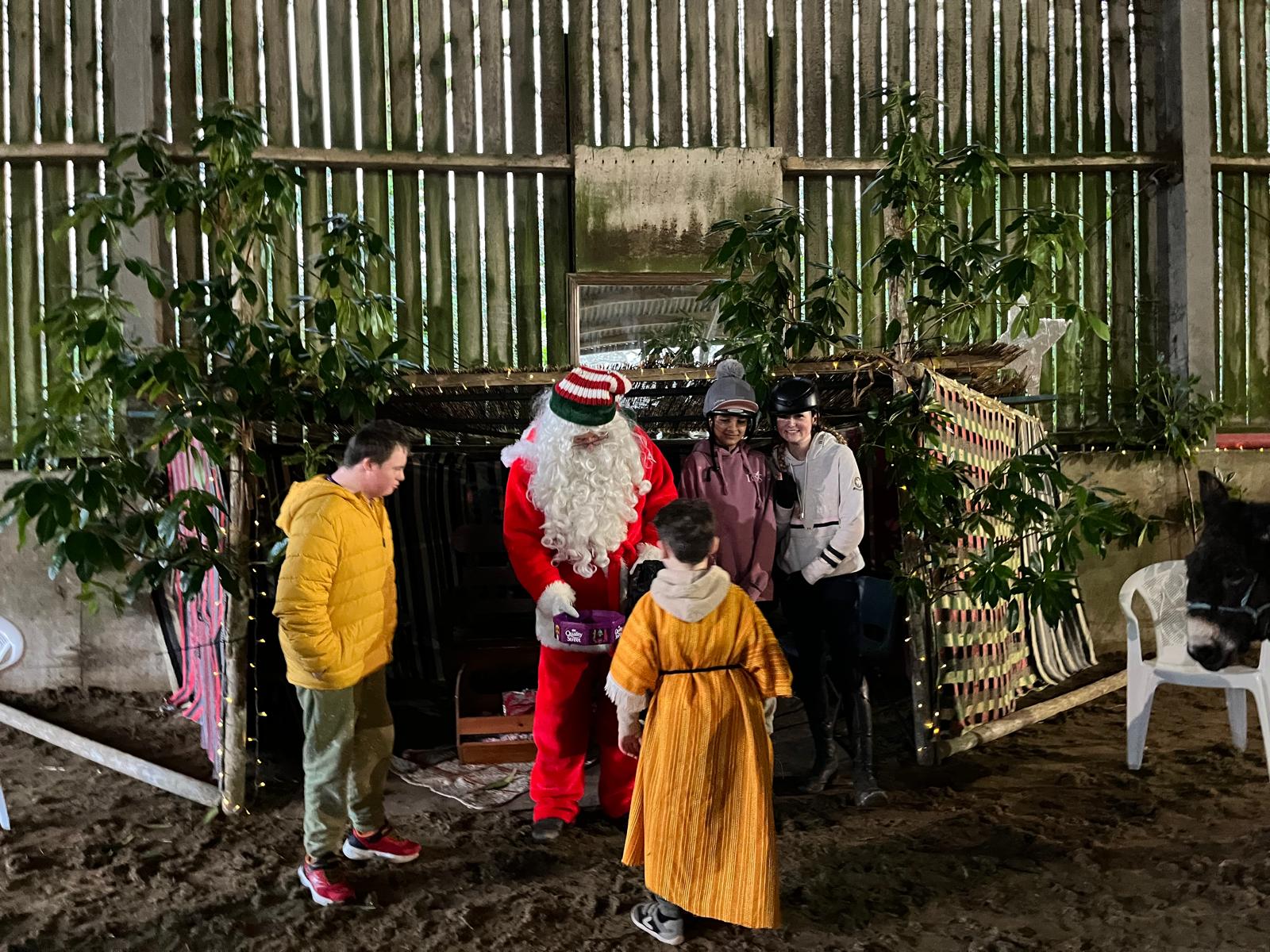 Festive decorations and guests at a previous Christmas party